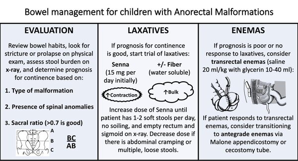 Bowel management in ARM